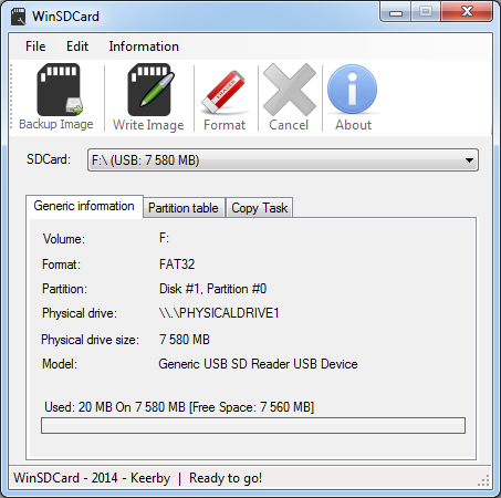 WinSDCard software